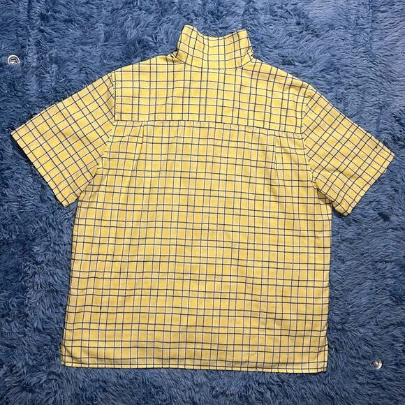 VINTAGE Frog Floral Button Up Collard Shirt Size 18 Womens Retro Yellow Y2K - Picture 2 of 12